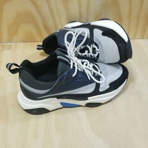 Size 40 ( EU) -DIOR Sneakers B22 Blue/Black Technical Knit 100% Authentic - Picture 7 of 9